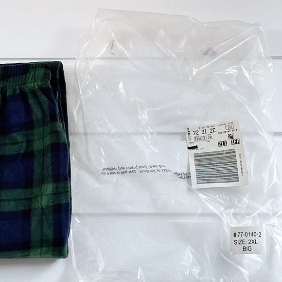King Size Big & Tall Microfleece Drawstring Super Soft Pajama Pants New Size 2XL - Picture 4 of 9